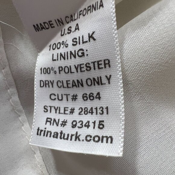 Trina Turk 100% Silk Multicolor Ikat Print Mini Dress Women’s Size 2 - Picture 7 of 8